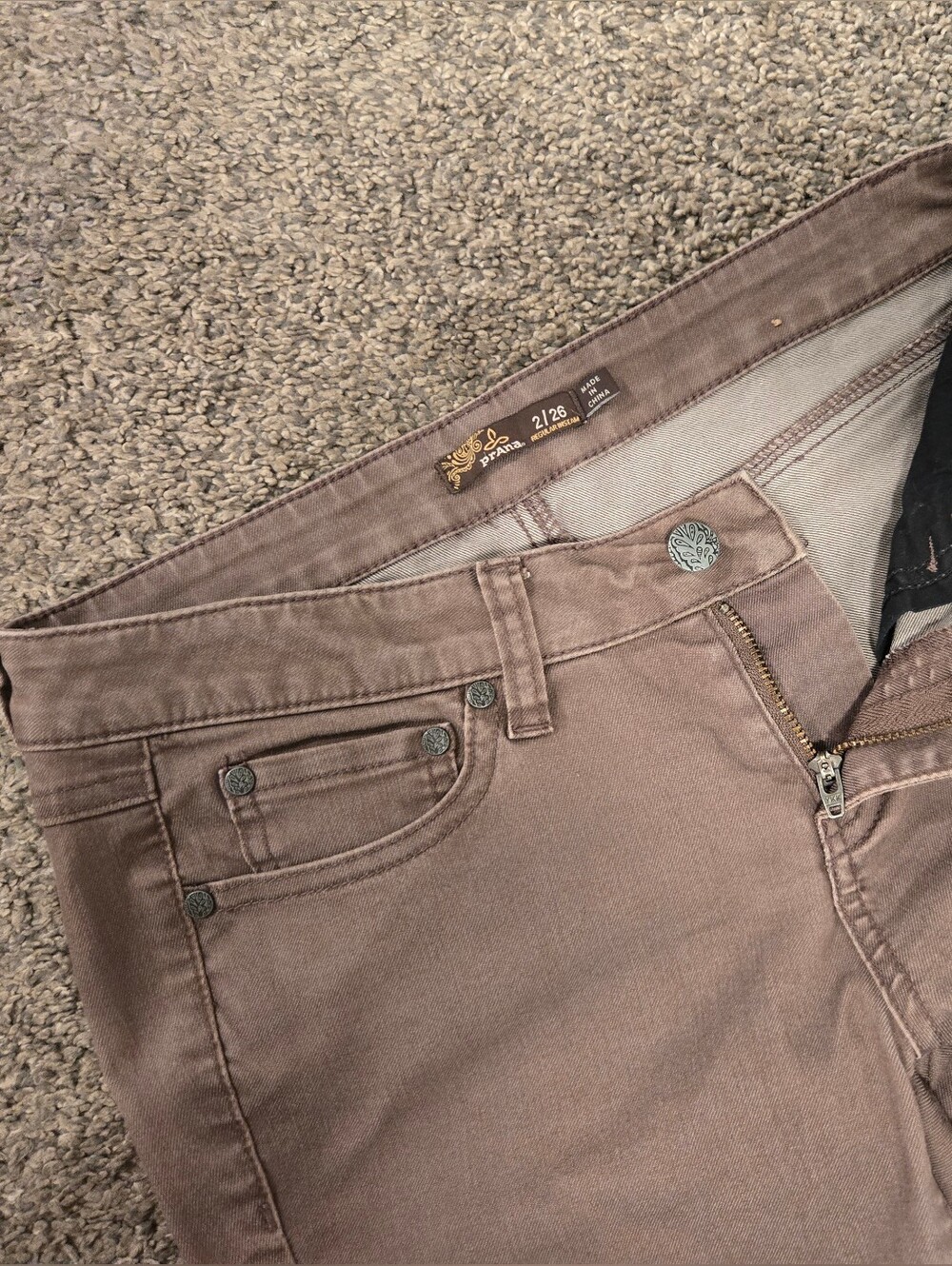 Prana Women’s Skinny Jeans in Taupe Brown